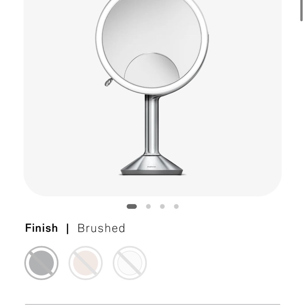 Simplehuman Brushed Silver Makeup Mirror